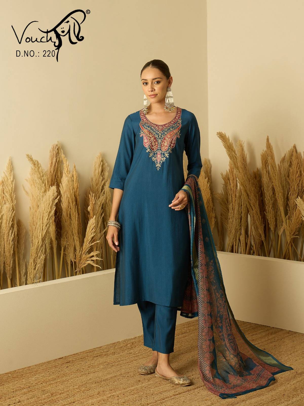 Roman silk BY VOUCH 213 to 254 series Stylish Fancy Colorful party weat dresses At Wholesale Price